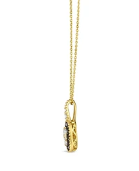 Le Vian Chocolate Diamond (.15 ct. t.w.) and Nude Diamond (.43 ct. t.w.) Square Pendant Necklace in 14K Honey Gold