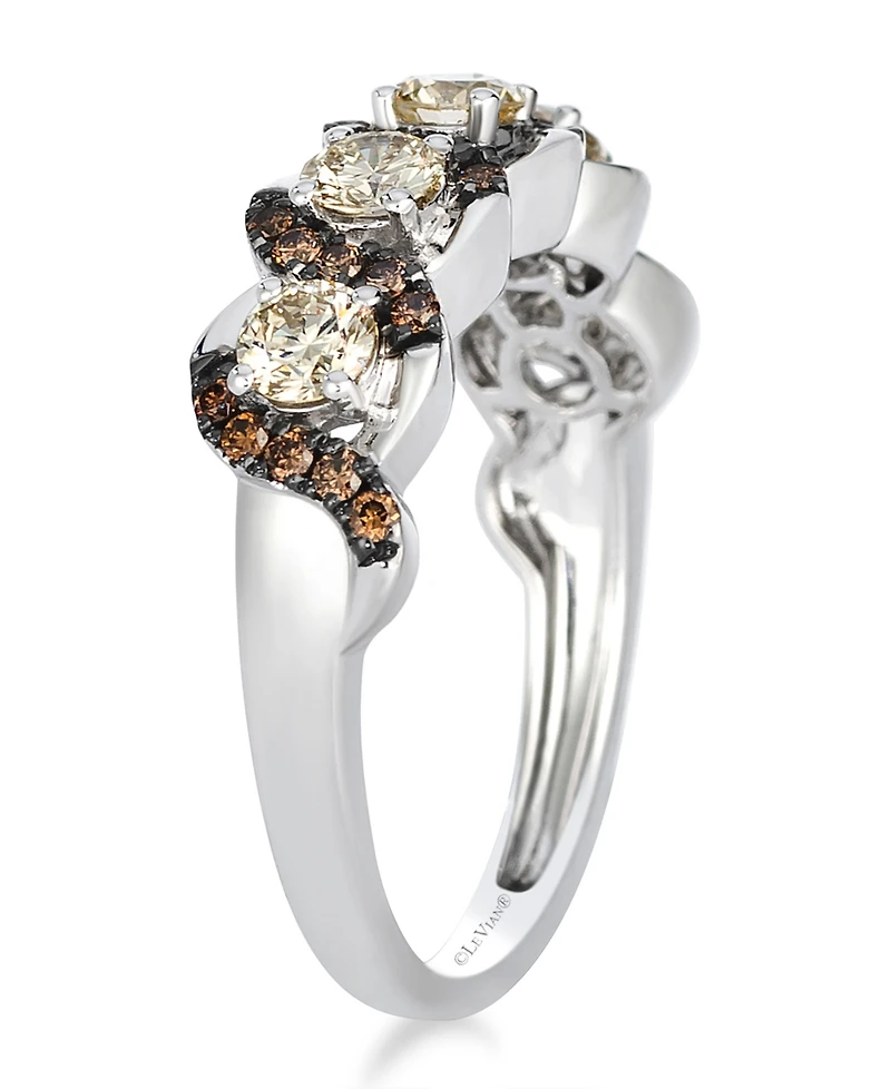 Le Vian Nude Diamond (0.78 ct. t.w.) and Chocolate Diamond ( 0.22 ct. t.w.) Ring in 14K Vanilla Gold