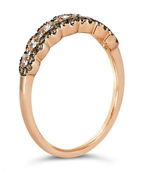 Le Vian Chocolate Diamond (.15 ct. t.w.) & Nude Diamond (.43 ct. t.w.) Patterned Ring in 14K Strawberry Gold