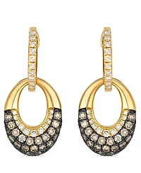 Le Vian Vanilla and Chocolate Drop Earrings (0.62 ct. t.w) in 14K Honey Gold