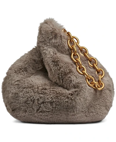 Donna Karan New York Lawrence Faux Fur Wristlet Wallet with Chain Strap