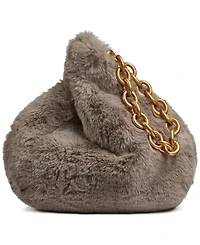 Donna Karan New York Lawrence Faux Fur Wristlet Wallet with Chain Strap