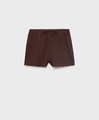 Mango Women's Drawstring Cotton Shorts