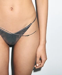 Mango Women's Metallic Bikini Bottoms