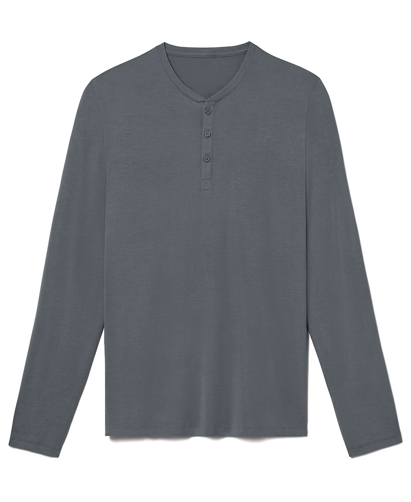 Tommy John Men's Second Skin Long-Sleeve Henley T-Shirt