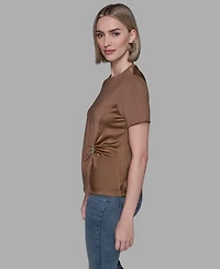 Karl Lagerfeld Paris Women's Crew Neck Blouse