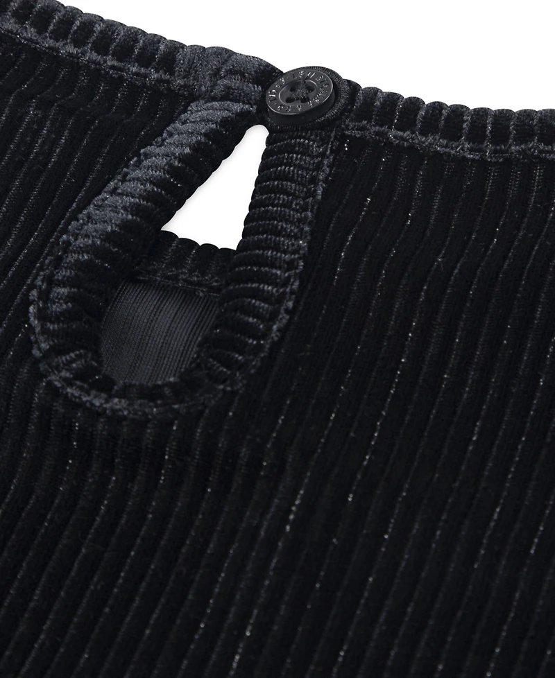 Levi's Little Girls 2-Piece Long Sleeve Top and Wide Pants Velour Set