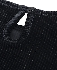 Levi's Little Girls 2-Piece Long Sleeve Top and Wide Pants Velour Set