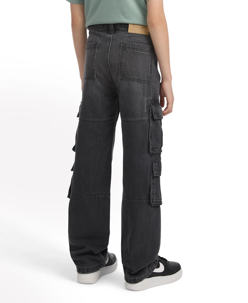 abercrombie kids Boys Baggy Denim Cargo Pants