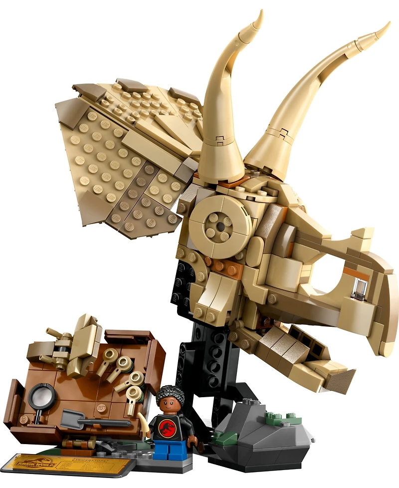 Lego Jurassic World Dinosaur Fossils Triceratops Skull Model Set