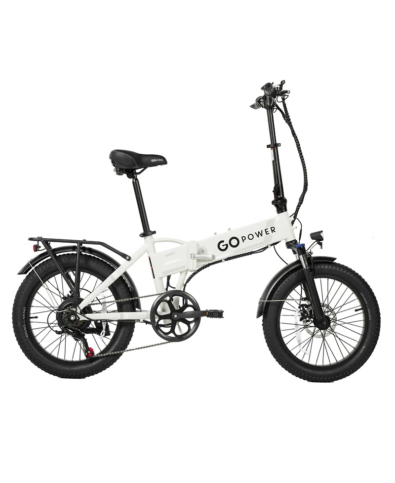 GoPowerBike GoExpress V2 Folding Electric Bike 20mph Max Speed & 750W Motor | White