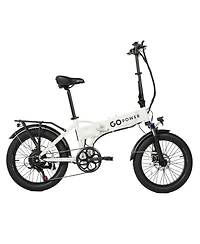 GoPowerBike GoExpress V2 Folding Electric Bike 20mph Max Speed & 750W Motor | White