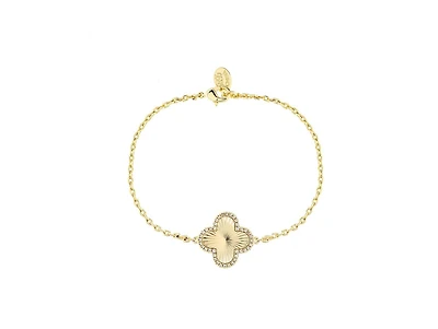 Rivka Friedman Single Flower Station with Cz Surround on Cable Chain