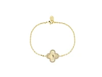 Rivka Friedman Single Flower Station with Cz Surround on Cable Chain
