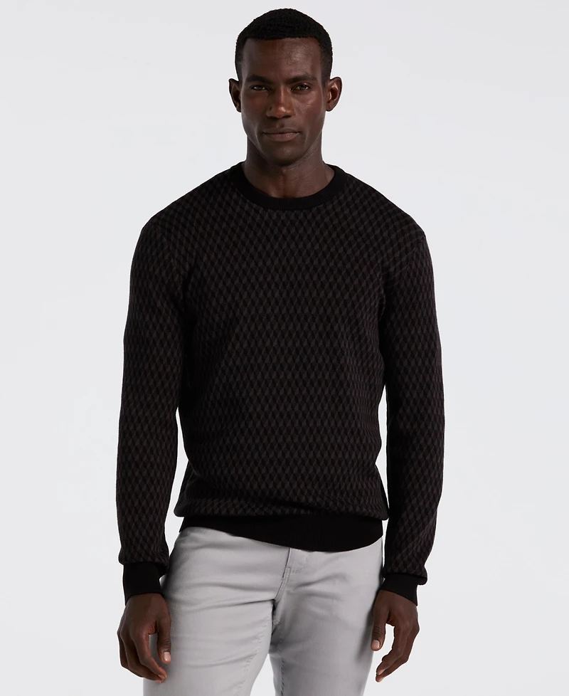 Perry Ellis Portfolio Men's Long Sleeve Crewneck T-Shirt