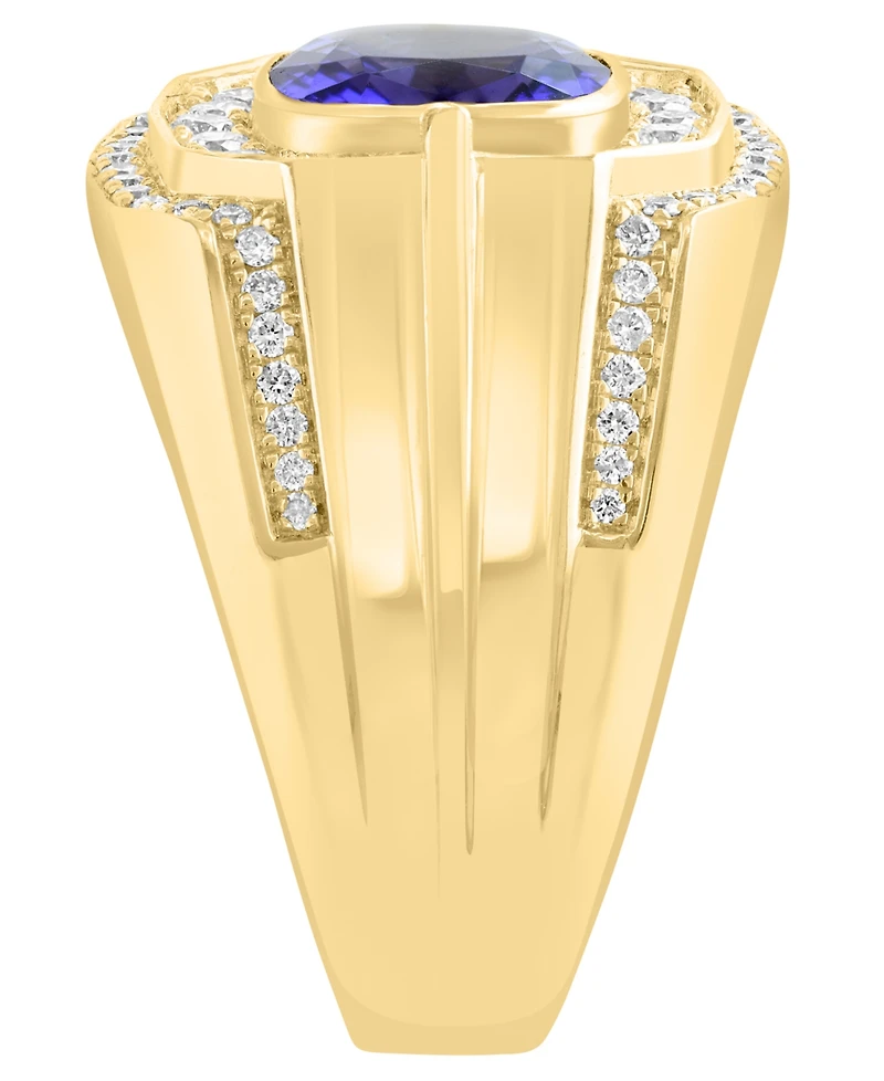 Effy Collection Diamond (3/4 ct. t.w.) and Tanzanite (2-7/8 ct. t.w.) Ring in 14K Gold