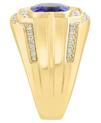 Effy Collection Diamond (3/4 ct. t.w.) and Tanzanite (2-7/8 ct. t.w.) Ring in 14K Gold