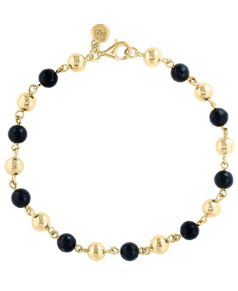 Effy Collection Black Agate Bracelet (13-1/2 ct. t.w.) in Gold Plated Silver