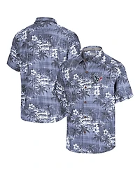 Tommy Bahama Men's Navy Houston Texans Coconut Point Isla Palmetta Camp Button-Up Shirt