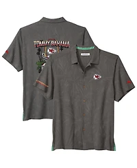 Tommy Bahama Men's Gray Kansas City Chiefs Endzone Paradise Coolmax Button-Up Shirt