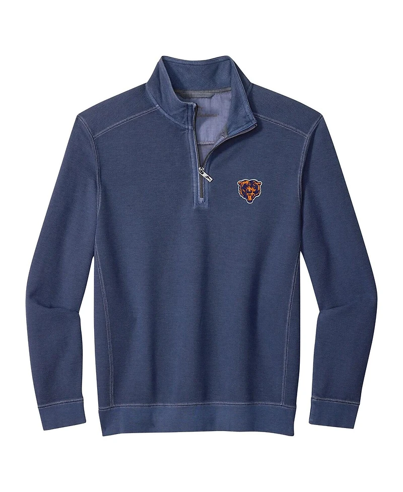 Tommy Bahama Men's Navy Chicago Bears Big Tall Montego Bay Half-Zip Pullover Sweatshirt