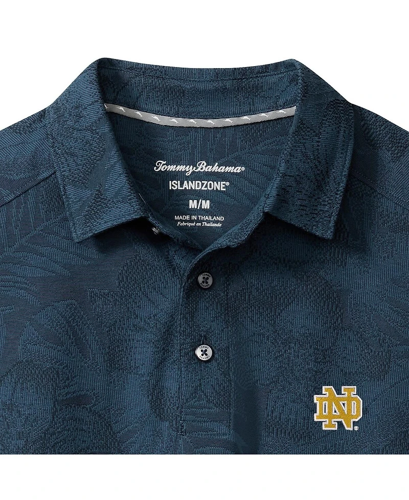 Tommy Bahama Men's Navy Notre Dame Fighting Irish Palm Fresco Hibiscus IslandZone Polo Shirt