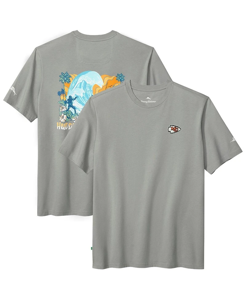 Tommy Bahama Men's Gray Kansas City Chiefs Huddle Hang Tens T-Shirt