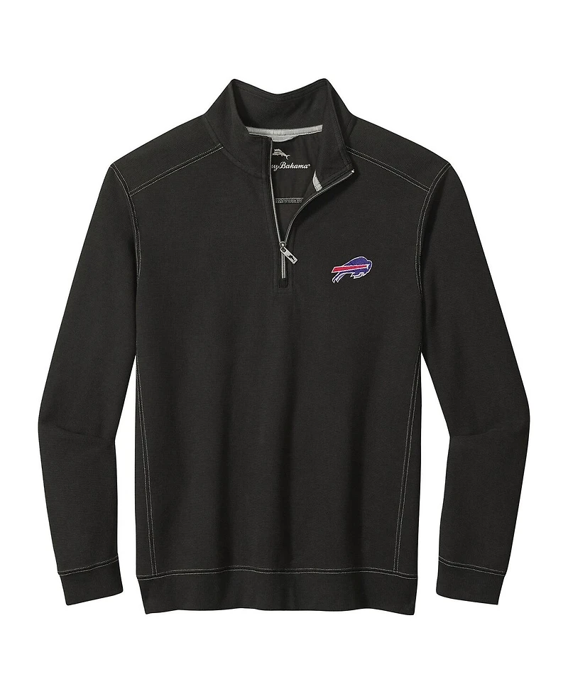 Tommy Bahama Men's Black Buffalo Bills Sport Tobago Half-Zip Pullover Sweatshirt