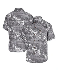 Tommy Bahama Men's Black Ohio State Buckeyes Coconut Point Isla Palmetta Camp Button-Up Shirt