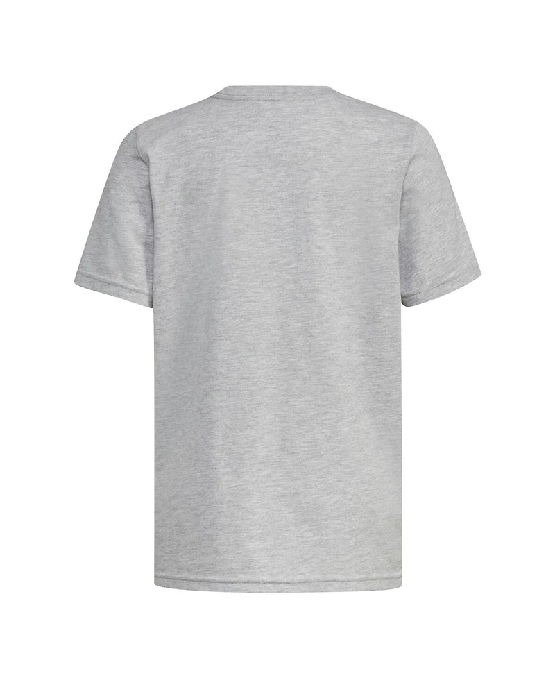 Adidas Big Boys and Girls Heather Gray Kansas Jayhawks 2023 Sideline Locker Room Logo Fresh T-Shirt