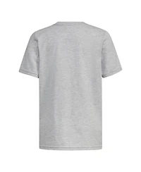 Adidas Big Boys and Girls Heather Gray Kansas Jayhawks 2023 Sideline Locker Room Logo Fresh T-Shirt