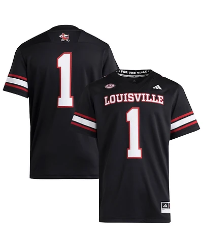 Adidas Men's 1 Black Louisville Cardinals Premier Strategy Jersey
