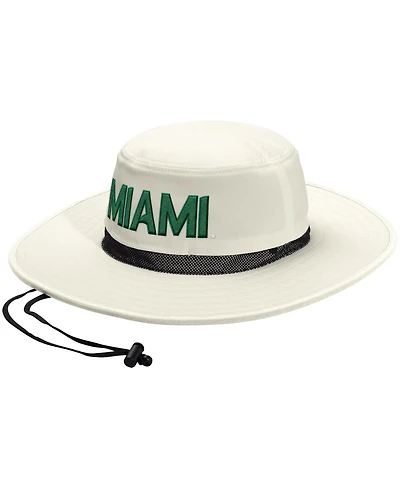 Adidas Men's and Women's Cream Miami Hurricanes Wide Brim Boonie Bucket Hat