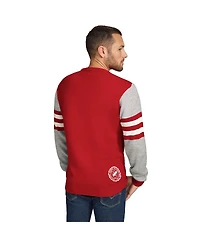 Tommy Hilfiger Men's Scarlet/Heather Gray San Francisco 49ers Acrylic Crewneck Pullover Sweatshirt