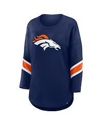 Fanatics Women's Navy Denver Broncos Redzone 3/4-Sleeve T-Shirt