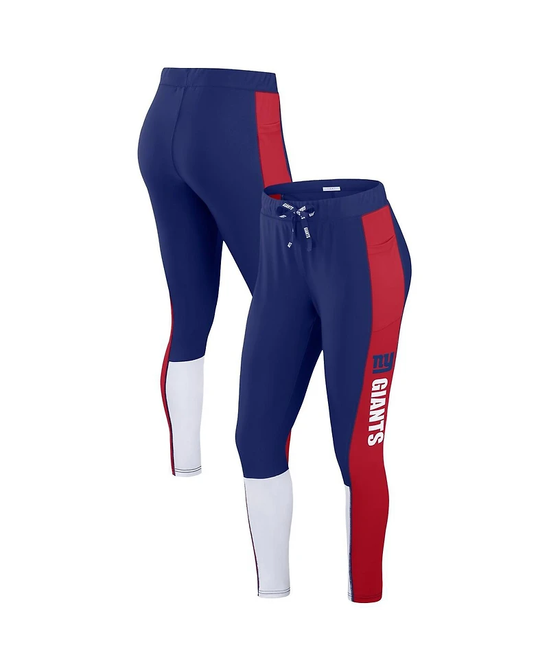 Wear by Erin Andrews Women's Royal/Red New York Giants Color Block Leggings