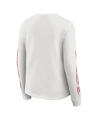 Wear by Erin Andrews Women's White Kansas City Chiefs Graphic Waffle Long-Sleeve T-Shirt