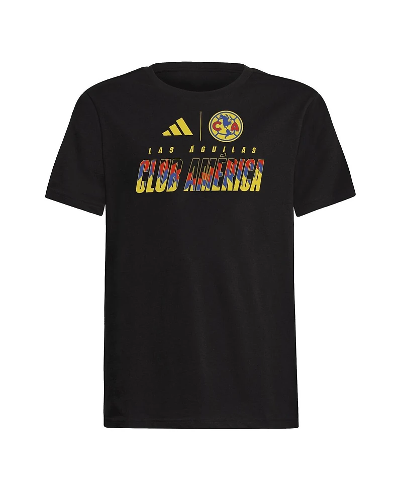 Adidas Big Boys and Girls Black Club America Leagues Cup T-Shirt