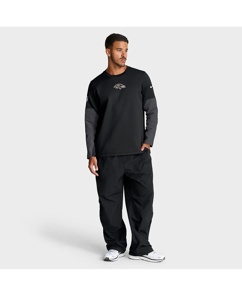 Nike Men's Black Baltimore Ravens Sideline Scripted to Win Performance Long Sleeve T-Shirt