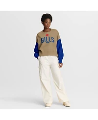 Nike Women's Tan Buffalo Bills Oversized Rewind Pullover Sweatshirt