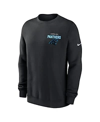Nike Men's Black Carolina Panthers Primetime Club Fleece Pullover Sweatshirt