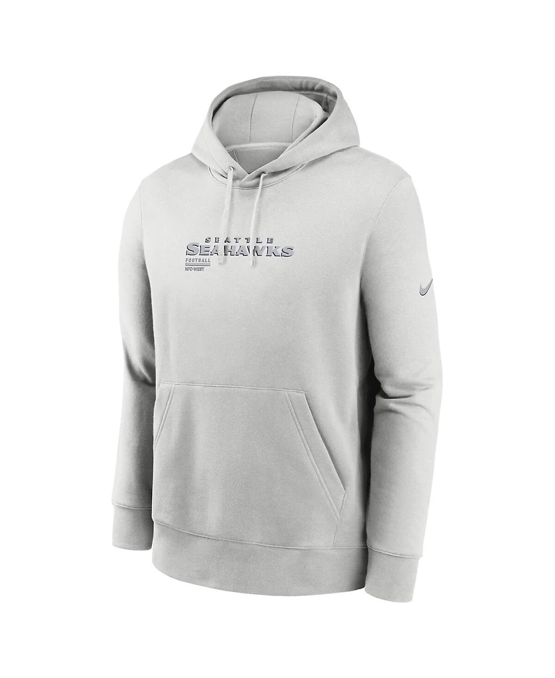 Nike Men's Gray Seattle Seahawks Edge Pack French Terry Club Pullover Hoodie