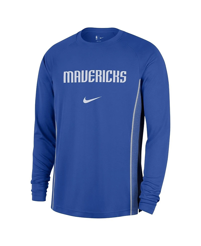 Nike Men's Blue Dallas Mavericks 2025/26 Authentic Pre-Game Legend Dri-fit Long Sleeve Shooting Shirt