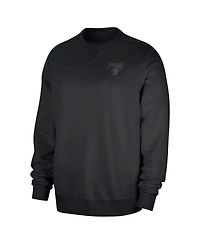 Nike Men's Black New York Knicks Authentic Standard Issue Travel Performance Pullover Sweatshirt
