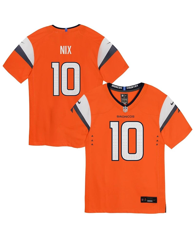Nike Toddler Bo Nix Orange Denver Broncos Game Jersey