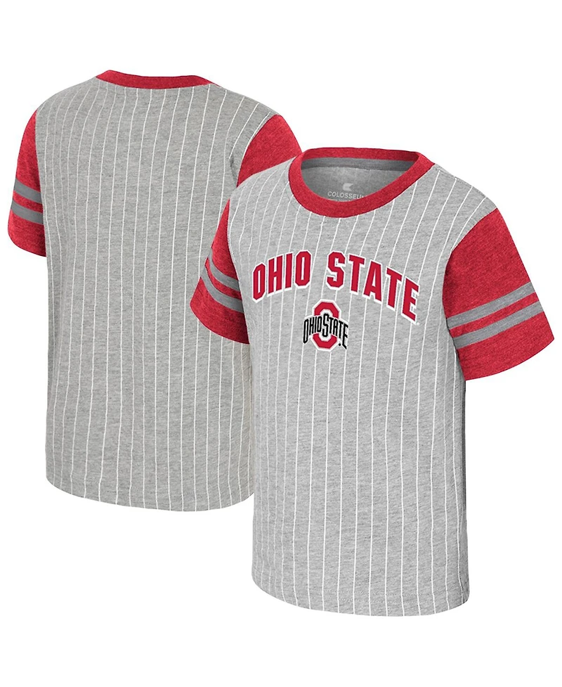Colosseum Toddler Heather Gray Ohio State Buckeyes Airball T-Shirt