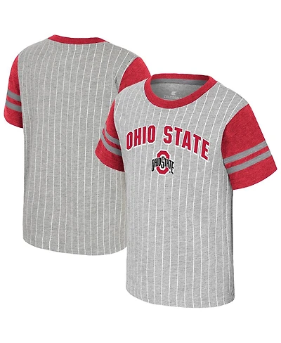 Colosseum Toddler Heather Gray Ohio State Buckeyes Airball T-Shirt