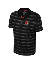 Colosseum Men's Black Louisville Cardinals Milk Steak Polo Shirt