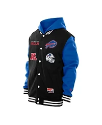 New Era Men's Black Buffalo Bills Full-Snap Fleece Hoodie Jacket