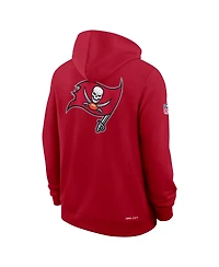 Nike Men's Red Tampa Bay Buccaneers Sideline Standard Issue Utility Player Dri-fit Full-Zip Hoodie